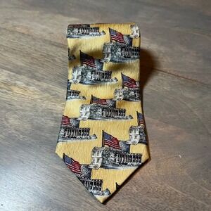 Quote Me Franklin Roosevelt Iconic Speech Patriotic American Flag Capitol tie